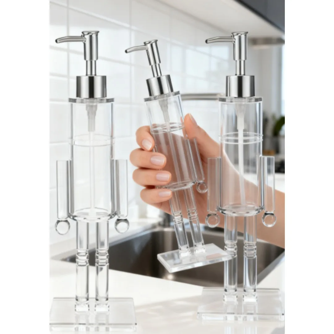 2025 Unique Nutcracker Robot Design Soap Dispenser Clear Acrylic Liquid Dispenser for Hand Sanitizer Bathroom Organizer
2025 Unique Nutcracker Robot Design Soap Dispenser Clear Acrylic Liquid Dispenser for Hand Sanitizer Bathroom Organizer