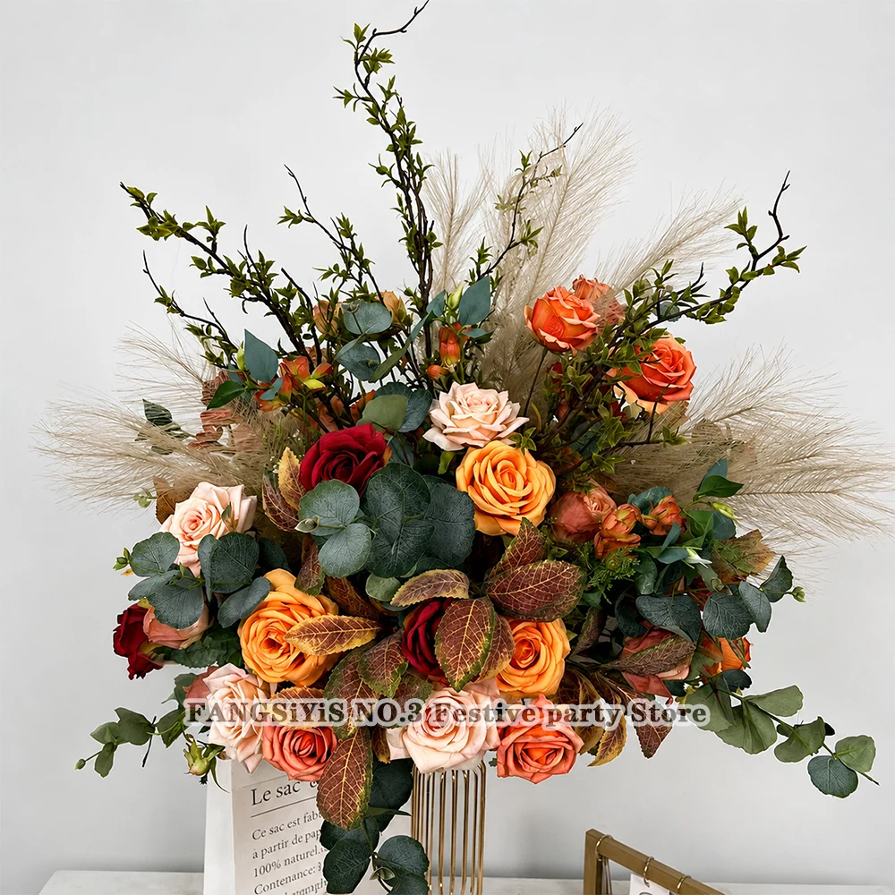 70/60/50/30cm Burnt Orange Large Flower Ball Artificial Table Centerpiece for Event Wedding Decor Road Lead Floral Arrangement
70/60/50/30cm Burnt Orange Large Flower Ball Artificial Table Centerpiece for Event Wedding Decor Road Lead Floral Arrangement
