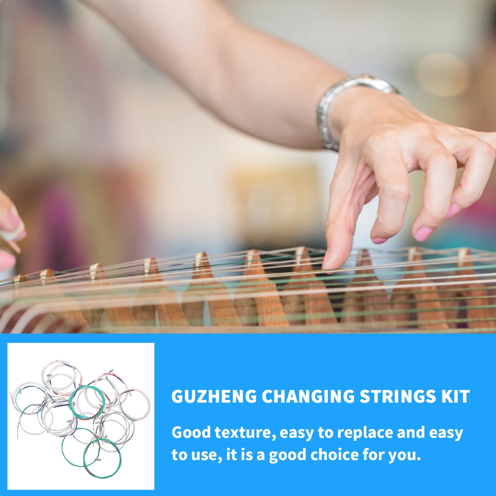 21pcs Changing Kit Nylon Durable Standard 1 Guzheng Strings 21 Strings Guzheng Accessories Instrument Accessories
21pcs Changing Kit Nylon Durable Standard 1 Guzheng Strings 21 Strings Guzheng Accessories Instrument Accessories