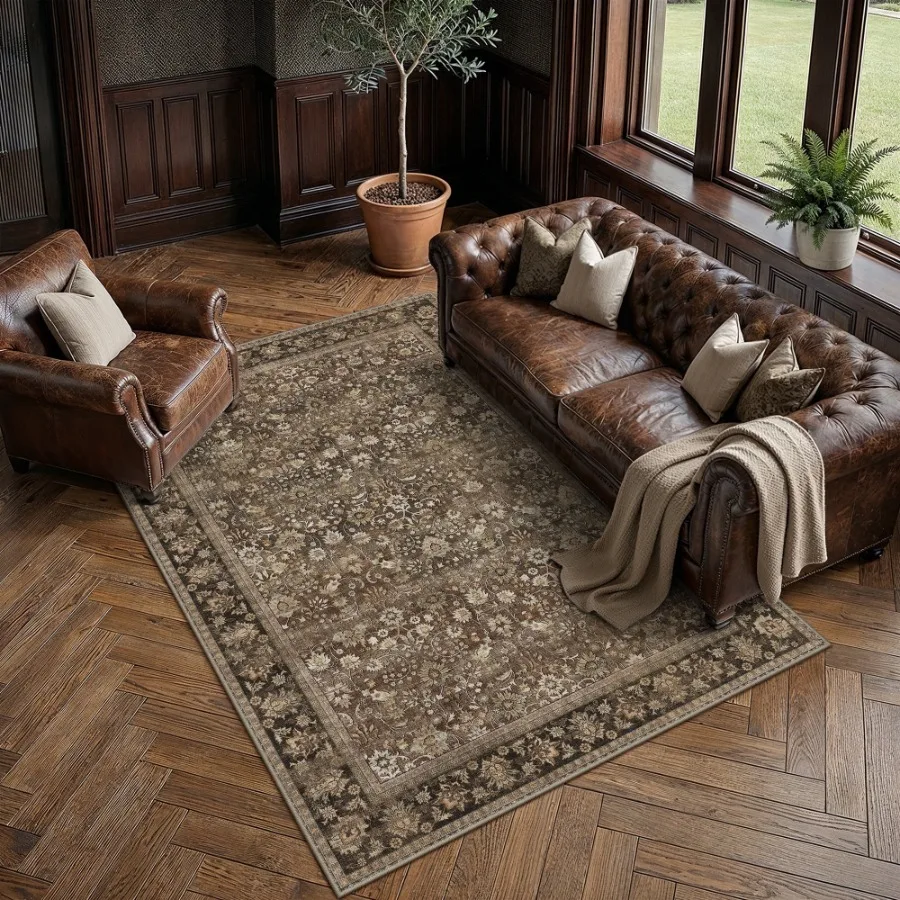 5'x7' Vintage Brown Area Rugs for Living Room Bedroom Dining Room Farmhouse Traditional Oriental Office Rugs Machine Washable n
5'x7' Vintage Brown Area Rugs for Living Room Bedroom Dining Room Farmhouse Traditional Oriental Office Rugs Machine Washable n