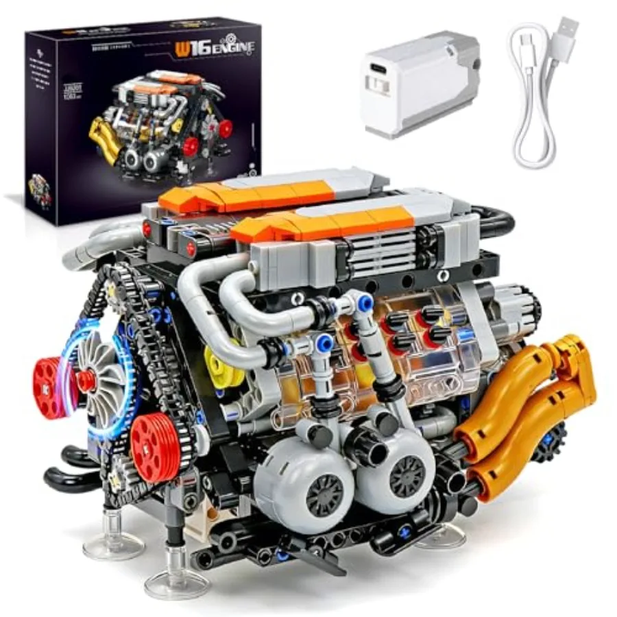 V8 Engine Model Kit for Educational Use, Metal and Plastic, Silver and Black, Fully Functional with Rechargeable Motor and Visi
V8 Engine Model Kit for Educational Use, Metal and Plastic, Silver and Black, Fully Functional with Rechargeable Motor and Visi
