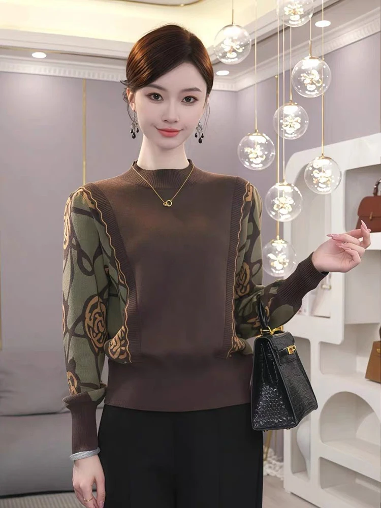 Autumn and Winter New Fashionable Retro Jacquard Sweater Top Women Loose and Versatile Long-sleeved Elegant Pullover
Autumn and Winter New Fashionable Retro Jacquard Sweater Top Women Loose and Versatile Long-sleeved Elegant Pullover
