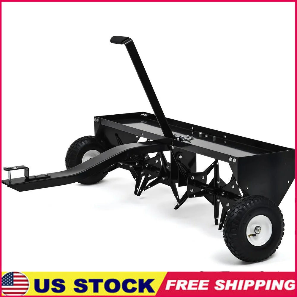 40 Inch Lawn Aerator Tow Plug Heavy Duty Steel Spike Aerator Tow Behind Garden Tool Pneumatic Tires Soil Aeration Equipment
40 Inch Lawn Aerator Tow Plug Heavy Duty Steel Spike Aerator Tow Behind Garden Tool Pneumatic Tires Soil Aeration Equipment