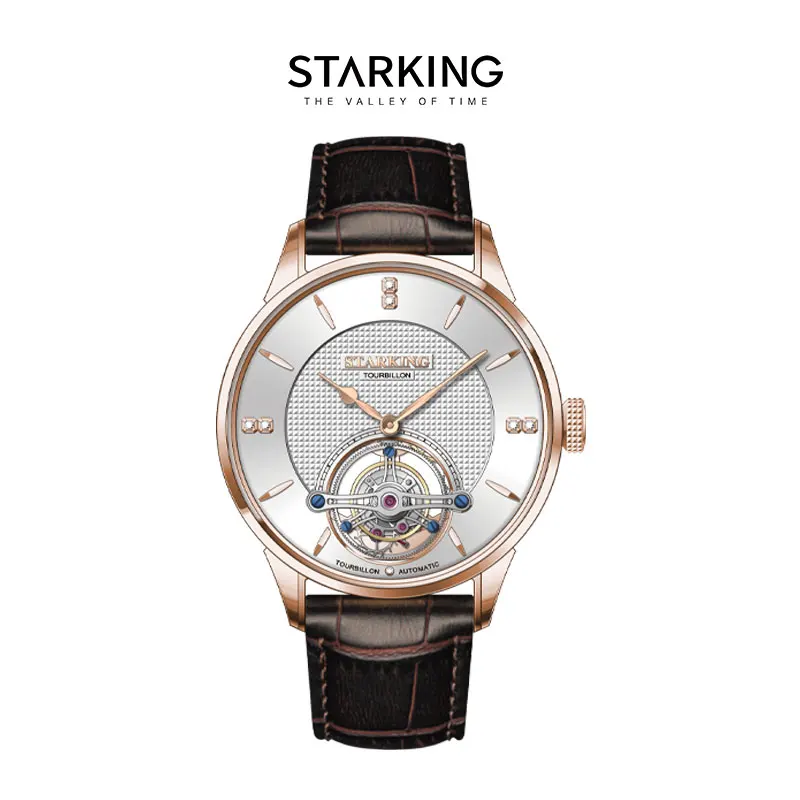 STARKING Men's Tourbillon Movement Wristwatch Skeleton Sapphire Luxury Automatic Mechanical Mens Business Watches Wear-resistant
STARKING Men's Tourbillon Movement Wristwatch Skeleton Sapphire Luxury Automatic Mechanical Mens Business Watches Wear-resistant