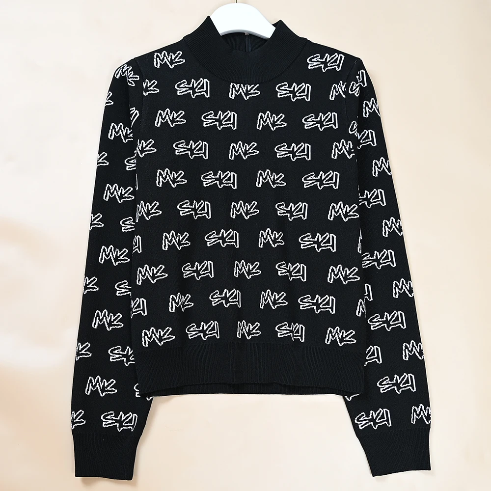 Women's Half High Collar Long Sleeve Letter Color Knitted Zipper Sweater Base Shirt Commute Style Autumn Winter Straight Tube
Women's Half High Collar Long Sleeve Letter Color Knitted Zipper Sweater Base Shirt Commute Style Autumn Winter Straight Tube