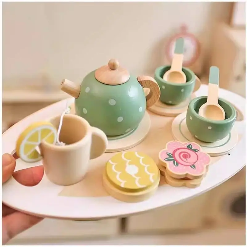 Wooden Toy Tea Set for Girls Pretend Play Kitchen Party Educational Role Play Kit for Kids Early Learning Tea Time Fun
Wooden Toy Tea Set for Girls Pretend Play Kitchen Party Educational Role Play Kit for Kids Early Learning Tea Time Fun