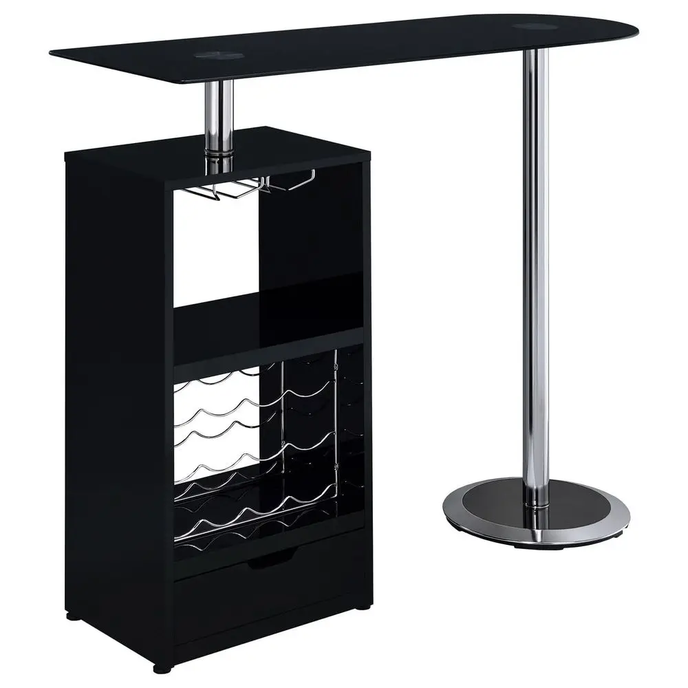 Furniture Bar Table W Wine Storage Black 120451
Furniture Bar Table W Wine Storage Black 120451