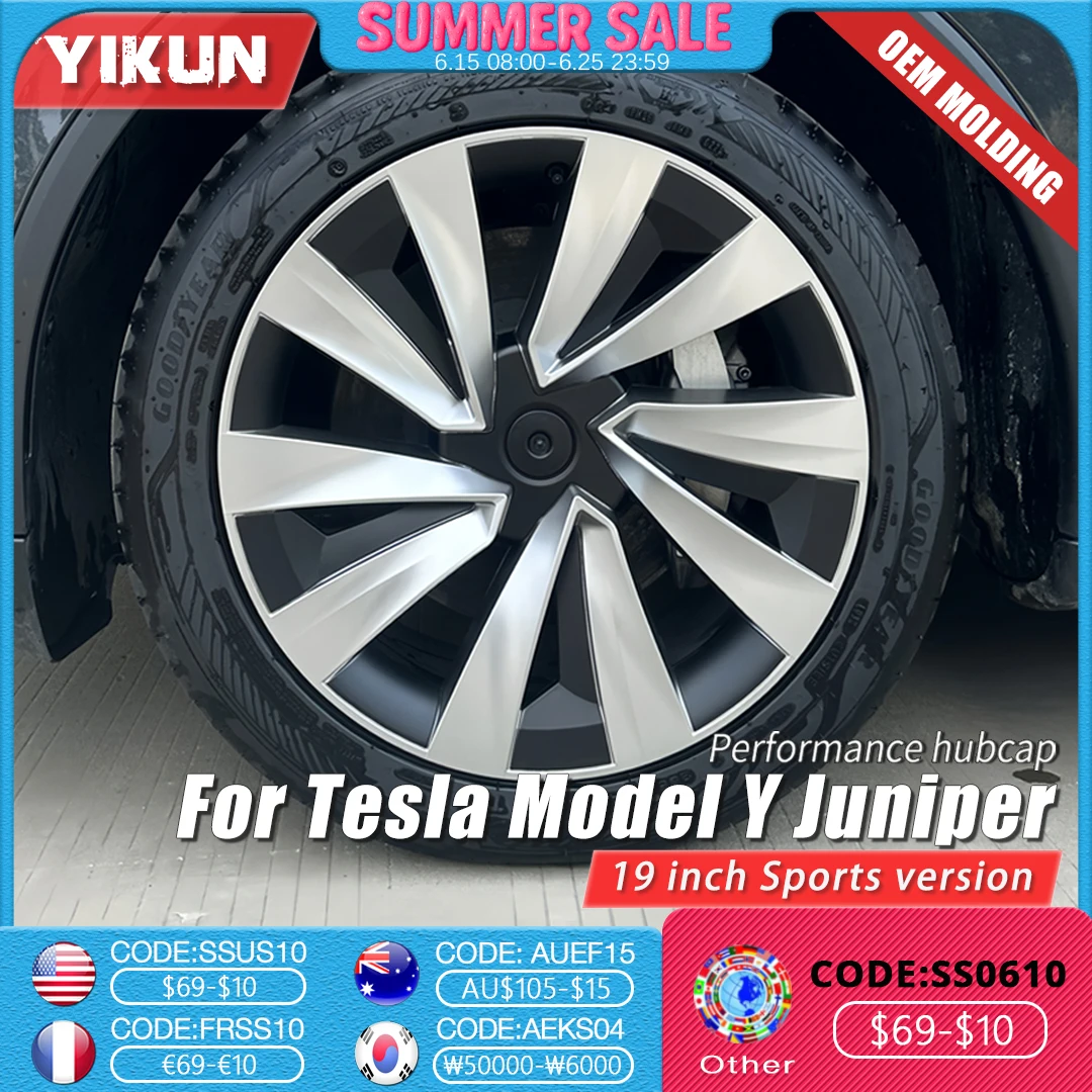 4PCS Hubcaps 19 Inch for Tesla Model Y Juniper 2025 Performance Replacement Wheel Cover Automobile Hub Cap Full Rim Accessories
4PCS Hubcaps 19 Inch for Tesla Model Y Juniper 2025 Performance Replacement Wheel Cover Automobile Hub Cap Full Rim Accessories
