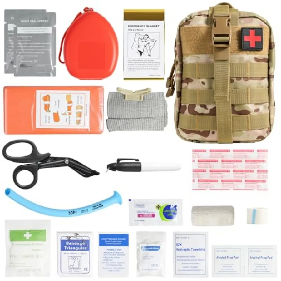 Emergency Trauma First Aid Kit IFAK Medical Kit with Tourniquet 36 inch Splint Bleeding Control Kit
Emergency Trauma First Aid Kit IFAK Medical Kit with Tourniquet 36 inch Splint Bleeding Control Kit