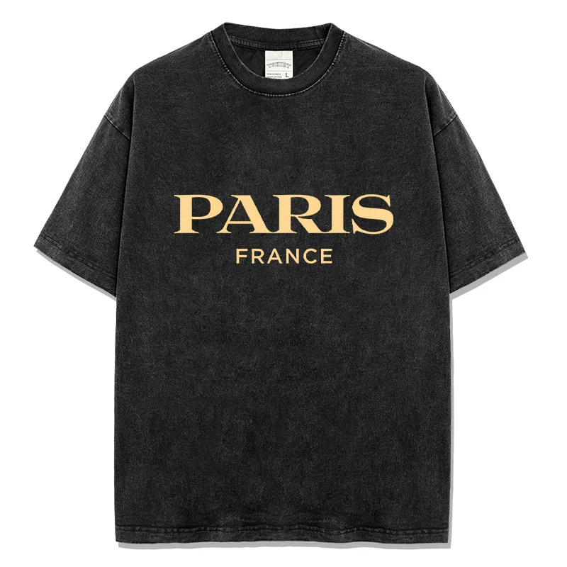Men's Luxury T-shirt Retro Y2k Washed Color Designer Hip Hop Tees Summer Mens Paris Letters Print Casual Fashion Streetwear
Men's Luxury T-shirt Retro Y2k Washed Color Designer Hip Hop Tees Summer Mens Paris Letters Print Casual Fashion Streetwear