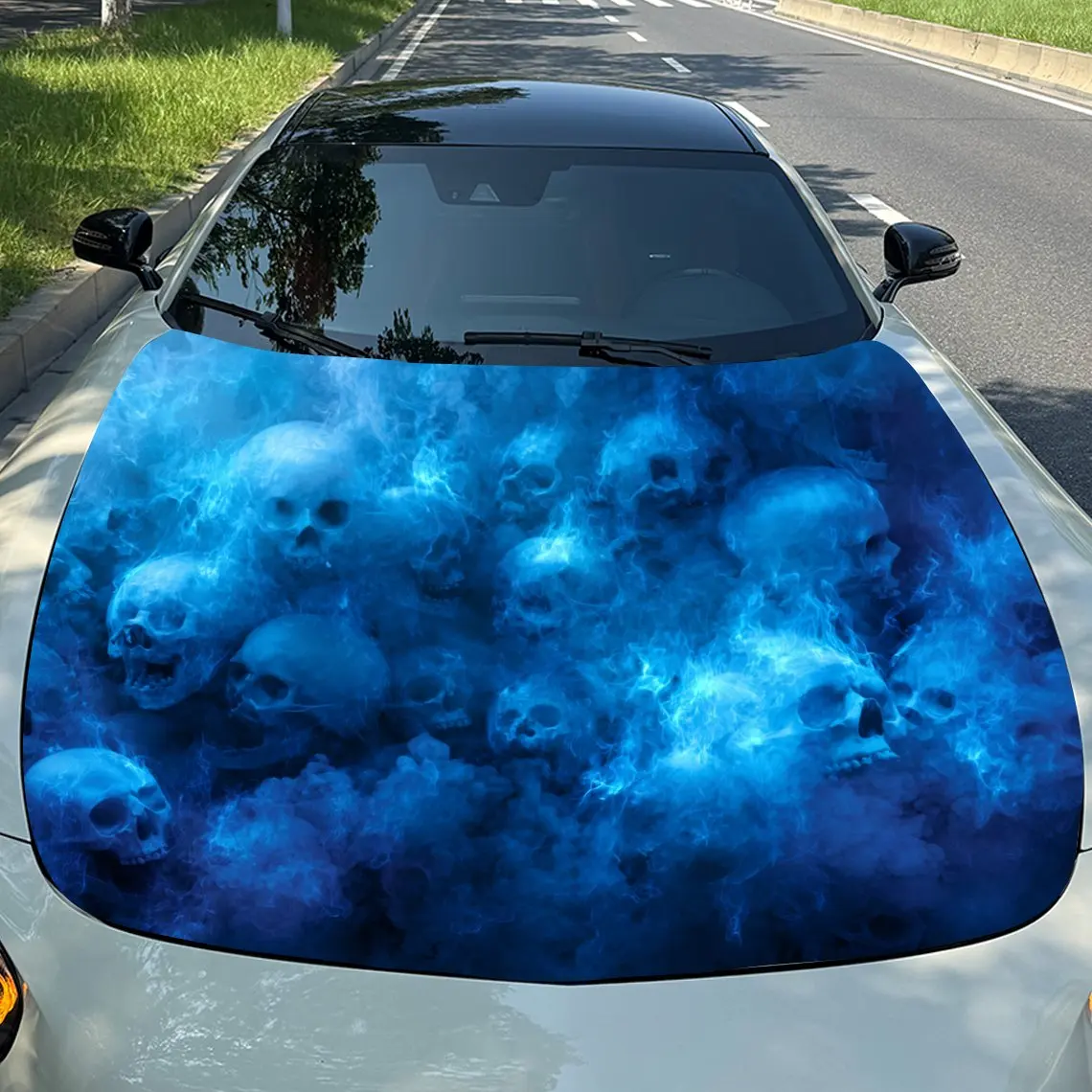 Blue Flame Skull Pile Car Hood Stickers, Suitable For SUV And Truck Covers - Waterproof And Durable Vinyl Stickers, High-quality
Blue Flame Skull Pile Car Hood Stickers, Suitable For SUV And Truck Covers - Waterproof And Durable Vinyl Stickers, High-quality