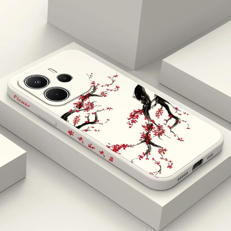 Cold Plum Snow Phone Case For Xiaomi Redmi Note 14 13 12 12S 11 11S 10 10S 9 9S 15 14C Pro Plus 4G 5G Liquid Silicone Cover 
Cold Plum Snow Phone Case For Xiaomi Redmi Note 14 13 12 12S 11 11S 10 10S 9 9S 15 14C Pro Plus 4G 5G Liquid Silicone Cover