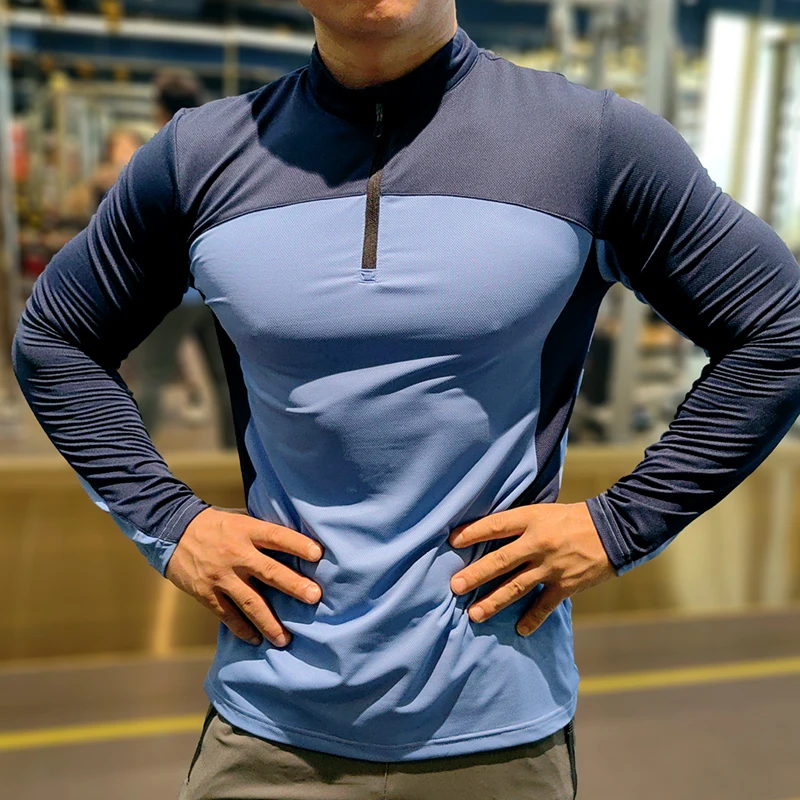 Sports Quick Dry Polo Tshirts For Man Autumn Stand Collar Long Sleeve Tops Elastic Slim T-shirts Men Running Gym Training Tees
Sports Quick Dry Polo Tshirts For Man Autumn Stand Collar Long Sleeve Tops Elastic Slim T-shirts Men Running Gym Training Tees