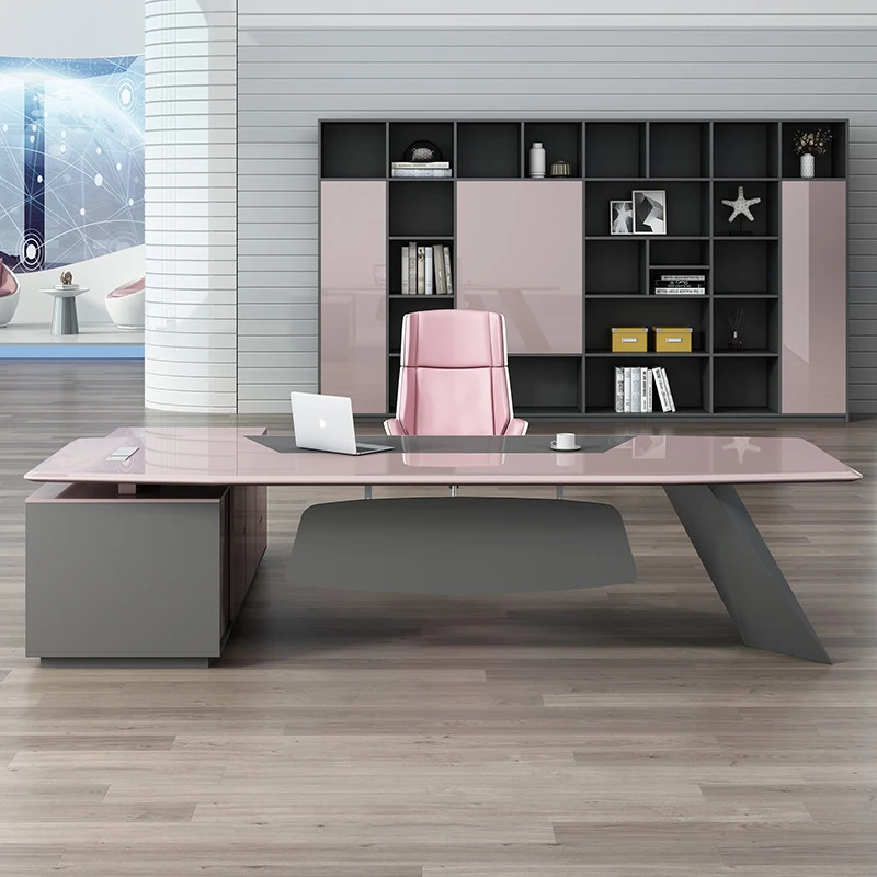 Simple Modern Executive And Chair Set, Stylish Desk, Female CEO Office Furniture, Single-Person Lacquered Manager Ex
Simple Modern Executive And Chair Set, Stylish Desk, Female CEO Office Furniture, Single-Person Lacquered Manager Ex