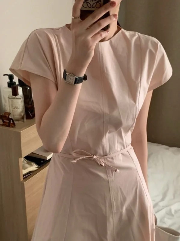 Summer 2025 Chic Long Tie Waist round Ne Dr Women's White Slimming Gown Casual High Waist A-Line ort Sve Ci Commute
Summer 2025 Chic Long Tie Waist round Ne Dr Women's White Slimming Gown Casual High Waist A-Line ort Sve Ci Commute
