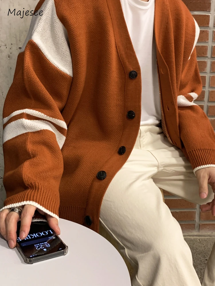 Knitted Cardigan Men Contrast Color Korean Style Temperament Handsome Single Breasted Leisure Cozy Sweaters Soft Streetwear 2023
Knitted Cardigan Men Contrast Color Korean Style Temperament Handsome Single Breasted Leisure Cozy Sweaters Soft Streetwear 2023