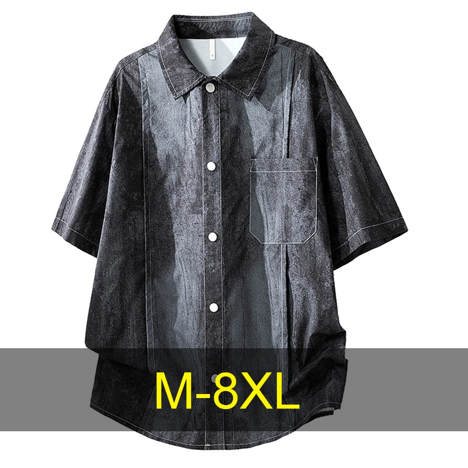 8XL Plus Size Summer Shirts Men Fashion Casual Short Sleeve Shirts Male Big Size 8XL
8XL Plus Size Summer Shirts Men Fashion Casual Short Sleeve Shirts Male Big Size 8XL