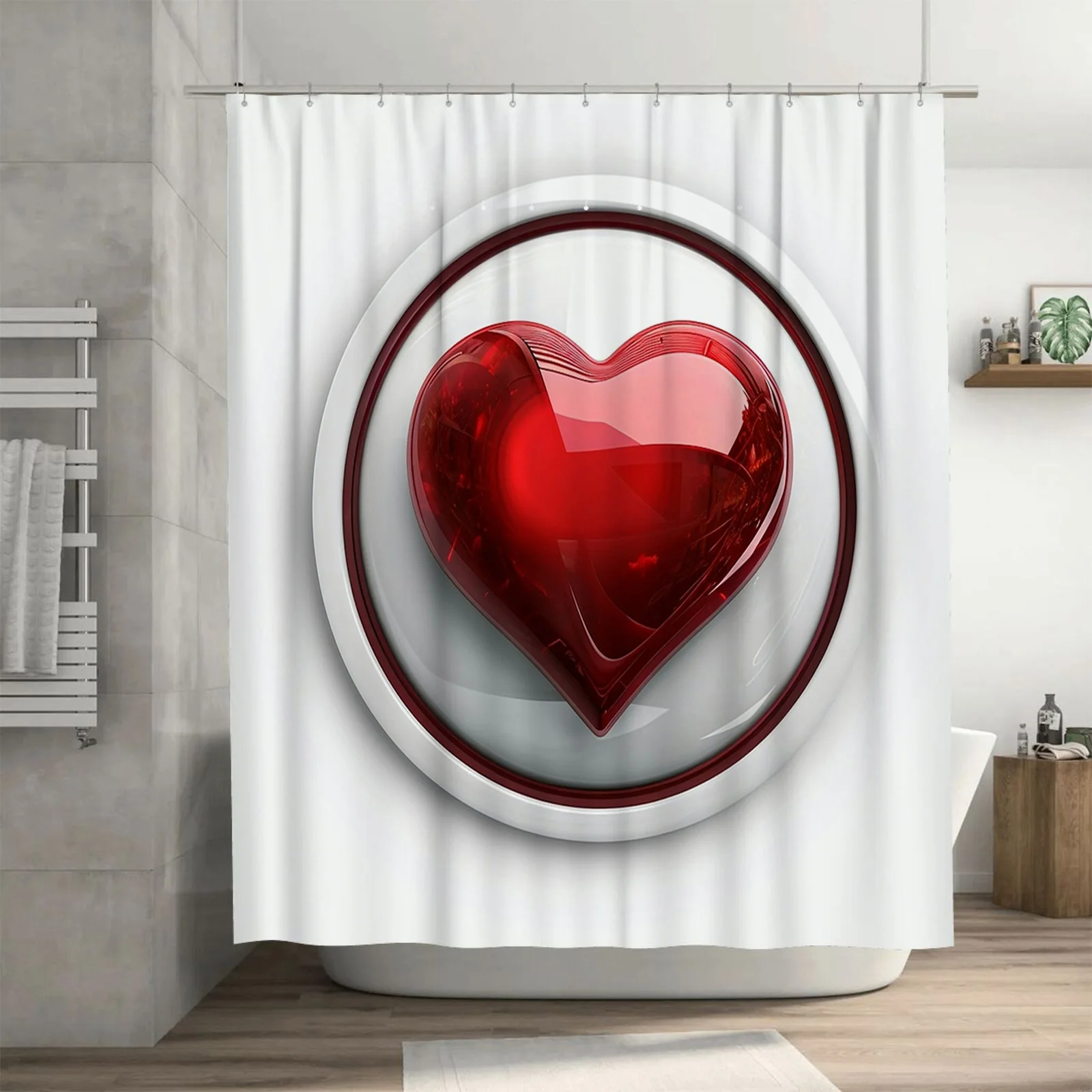Занавеска для душа 3D Red Heart — современный смелый дизайн для элегантного, стильного, романтического декора ванной комнаты
Занавеска для душа 3D Red Heart — современный смелый дизайн для элегантного, стильного, романтического декора ванной комнаты