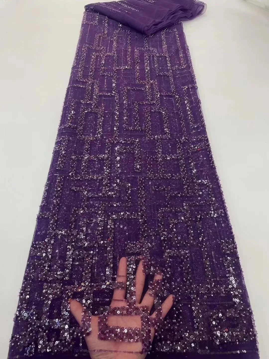 New Handmade African Sequin Lace Fabric 2024 High Quality Embroidery Nigerian Net Tulle Lace Fabrics For Women French Mesh Lace
New Handmade African Sequin Lace Fabric 2024 High Quality Embroidery Nigerian Net Tulle Lace Fabrics For Women French Mesh Lace