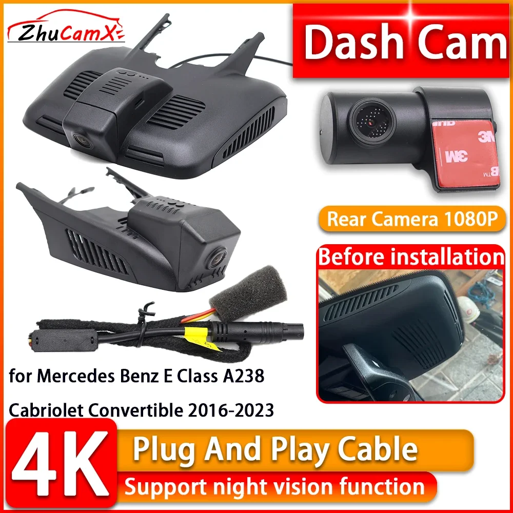 HD DVR 4K Dash Cam for Mercedes Benz E Class A238 Cabriolet Convertible 2016-2023 Front Rear Camera Plug and Play Video Recorder
HD DVR 4K Dash Cam for Mercedes Benz E Class A238 Cabriolet Convertible 2016-2023 Front Rear Camera Plug and Play Video Recorder