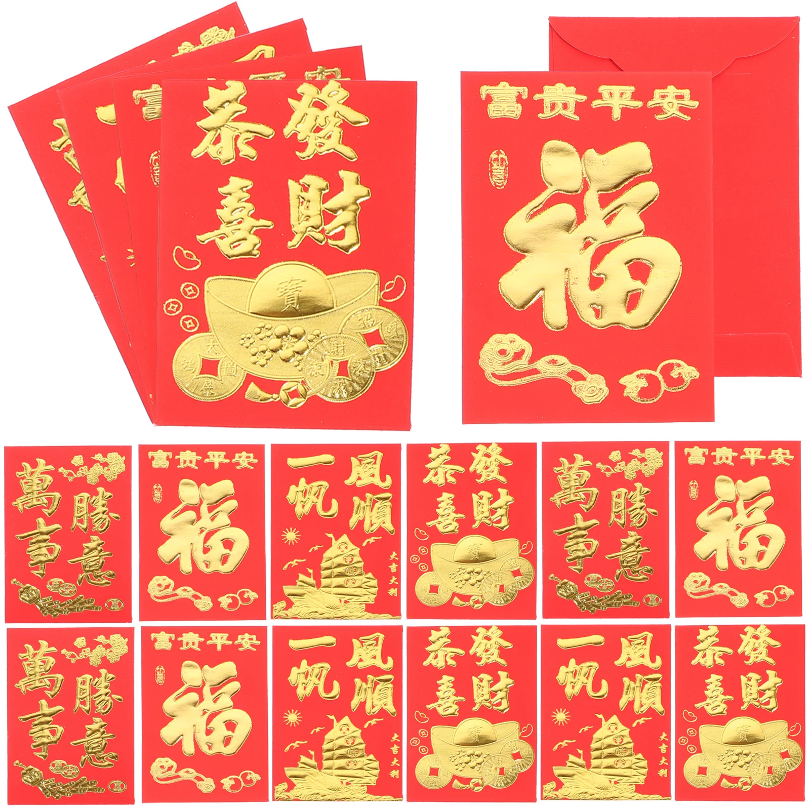 160 Pcs Paper Red Envelopes Traditional Chinese New Year Money Bags Prosperity Blessings Gifts Printed Envelopes
160 Pcs Paper Red Envelopes Traditional Chinese New Year Money Bags Prosperity Blessings Gifts Printed Envelopes