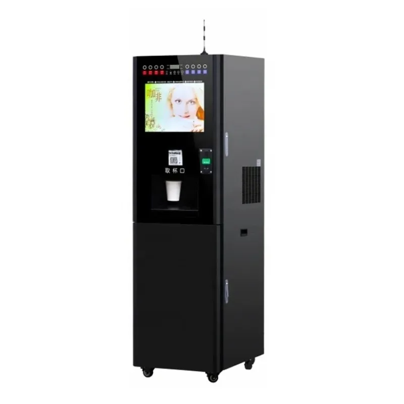 Coffee Vending Machine3 Flavors Hot And Cold Dual Temperature Self-Service Coffee Vending Machine Coin Banknotes Customizable Di