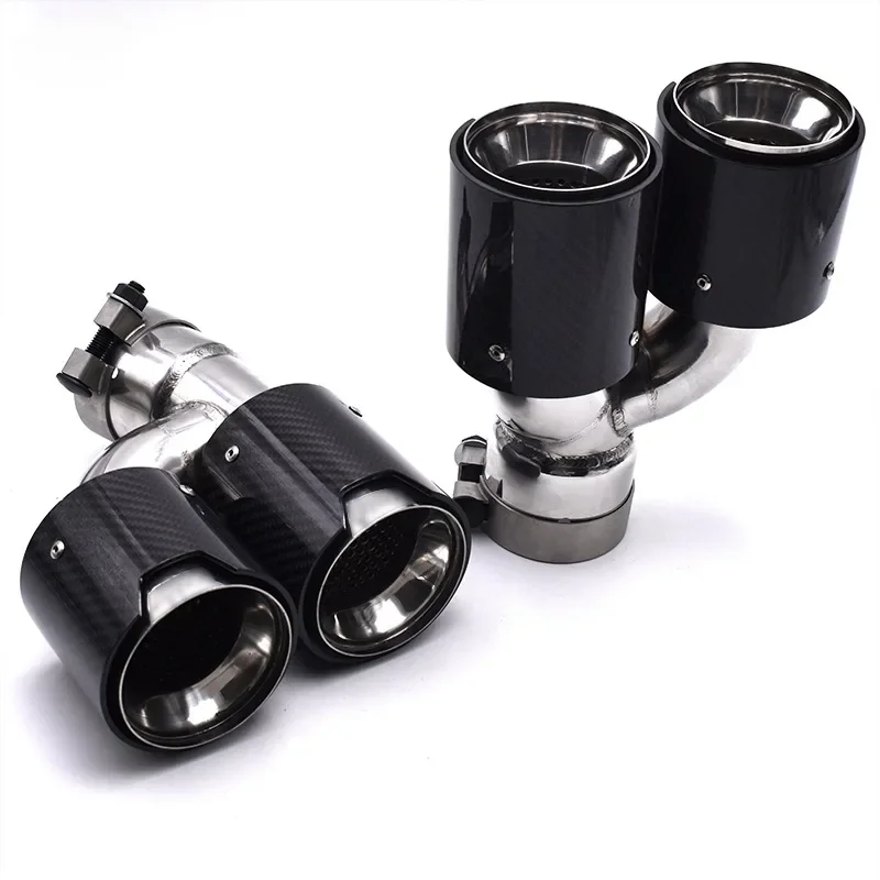 E211Style 304 Stainless Steel Carbon Fiber Dual Exhaust Tip Pipe 67mm Inlet Muffler Tips for 5 Series
E211Style 304 Stainless Steel Carbon Fiber Dual Exhaust Tip Pipe 67mm Inlet Muffler Tips for 5 Series
