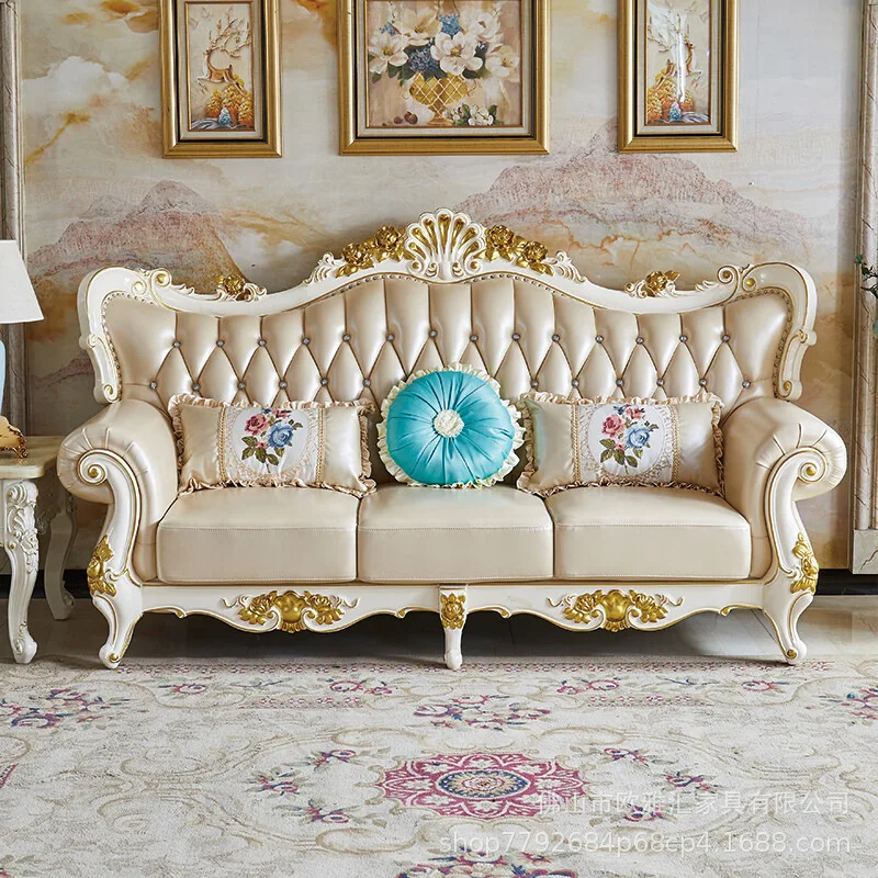 SA-18 High End Luxury European Living Room Leather Sofa Solid Wood Carved Flower First Layer Cowhide Sofa Furniture
SA-18 High End Luxury European Living Room Leather Sofa Solid Wood Carved Flower First Layer Cowhide Sofa Furniture