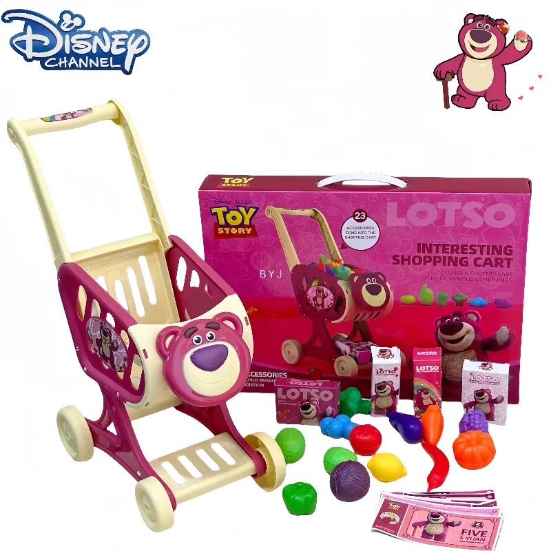 Disney Kids Play Home Lotso Shopping Cart, милая креативная индивидуальная коляска с героями мультфильмов, праздничный подарок, детские игрушки для мальчиков и девочек 
Disney Kids Play Home Lotso Shopping Cart, милая креативная индивидуальная коляска с героями мультфильмов, праздничный подарок, детские игрушки для мальчиков и девочек