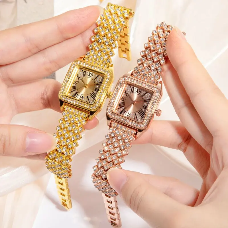 Fashion Luxury Women Watches Rhinestone Crystal Gold Quartz Watch Ladies Wristwatch Female Clock Relógio Feminino Montre Femme
Fashion Luxury Women Watches Rhinestone Crystal Gold Quartz Watch Ladies Wristwatch Female Clock Relógio Feminino Montre Femme