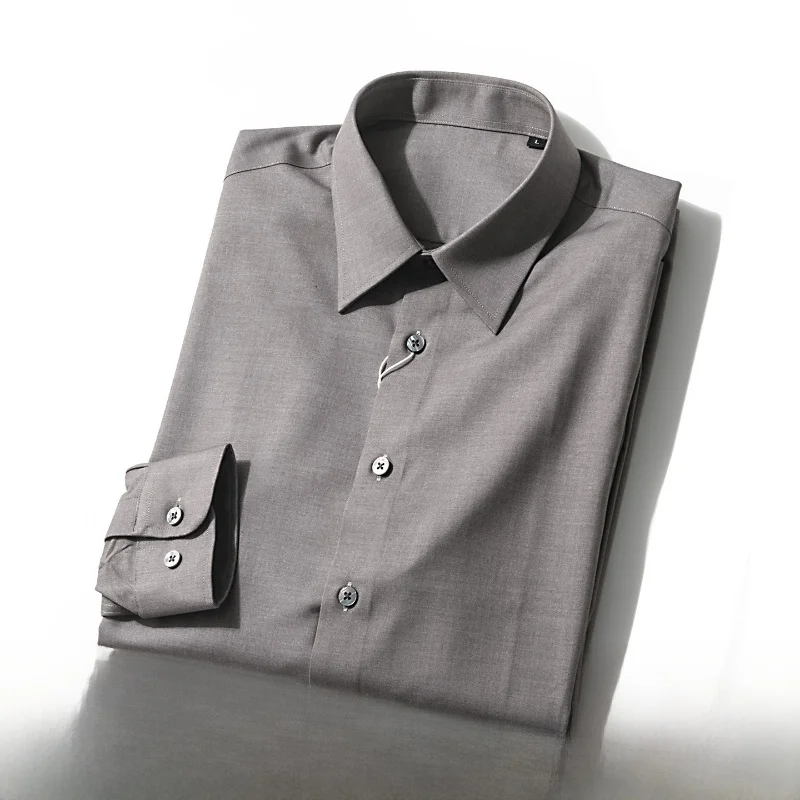 Cashmere Blend Men's Long Sleeve Shirt Spring 2026 Draped Smooth Breathable Casual Style Pure Color Button Closure
Cashmere Blend Men's Long Sleeve Shirt Spring 2026 Draped Smooth Breathable Casual Style Pure Color Button Closure