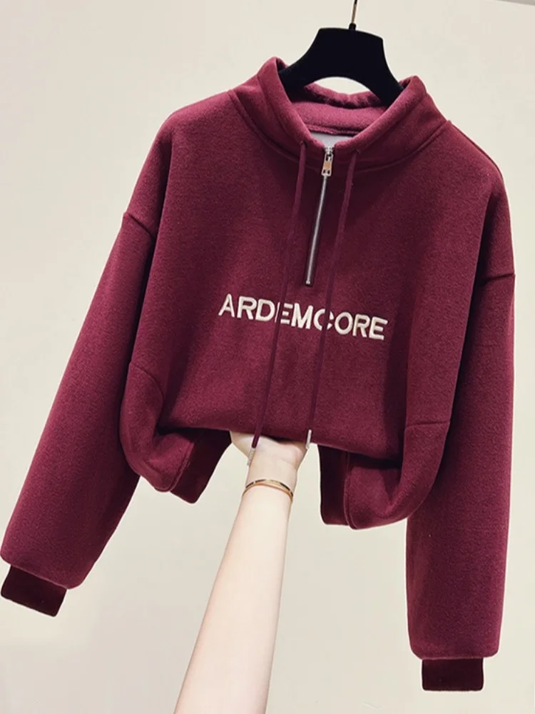 Утепленная толстовка на молнии с вышивкой и надписями, женская, осенне-зимняя, оригинальный дизайн, свободный крой, смесовая хлопковая ткань
Утепленная толстовка на молнии с вышивкой и надписями, женская, осенне-зимняя, оригинальный дизайн, свободный крой, смесовая хлопковая ткань