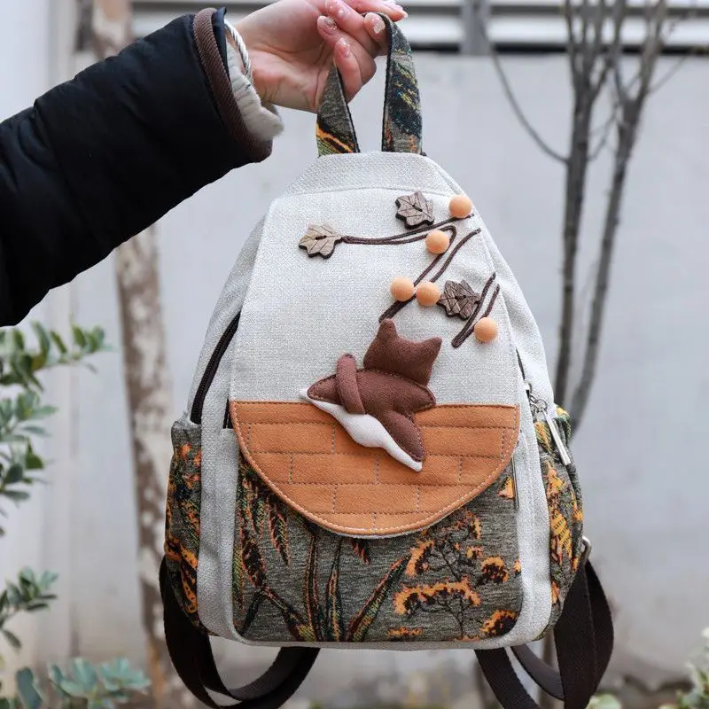 Милый мультяшный повседневный маленький рюкзак с несколькими отделениями, легкая холщовая сумка, дорожный рюкзак для женщин
Милый мультяшный повседневный маленький рюкзак с несколькими отделениями, легкая холщовая сумка, дорожный рюкзак для женщин