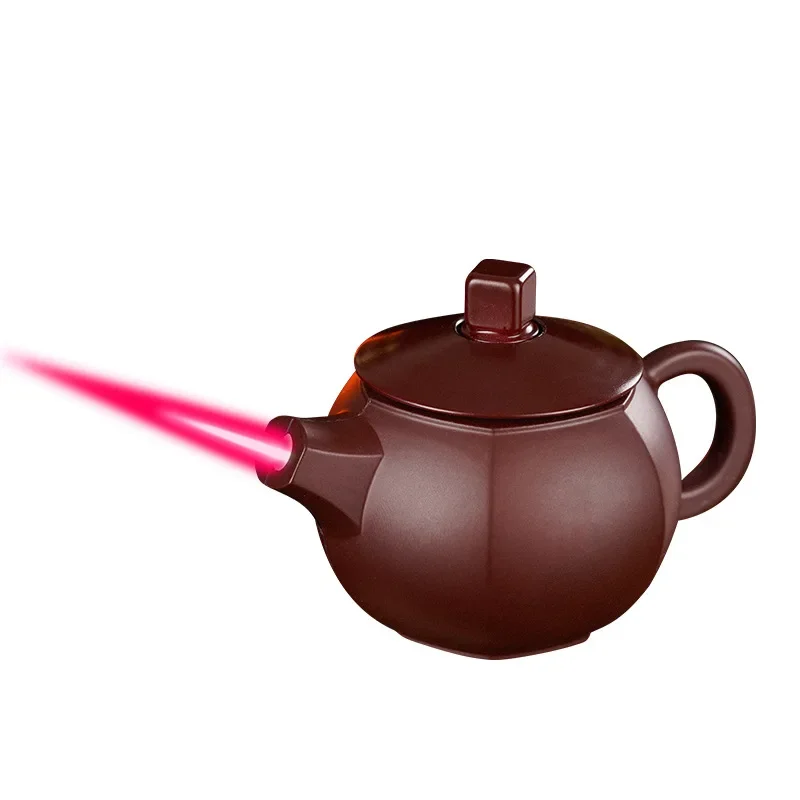 Personalized and creative purple clay teapot lighter rotating metal windproof inflatable red flame trendy toy, high-quality gift
Personalized and creative purple clay teapot lighter rotating metal windproof inflatable red flame trendy toy, high-quality gift