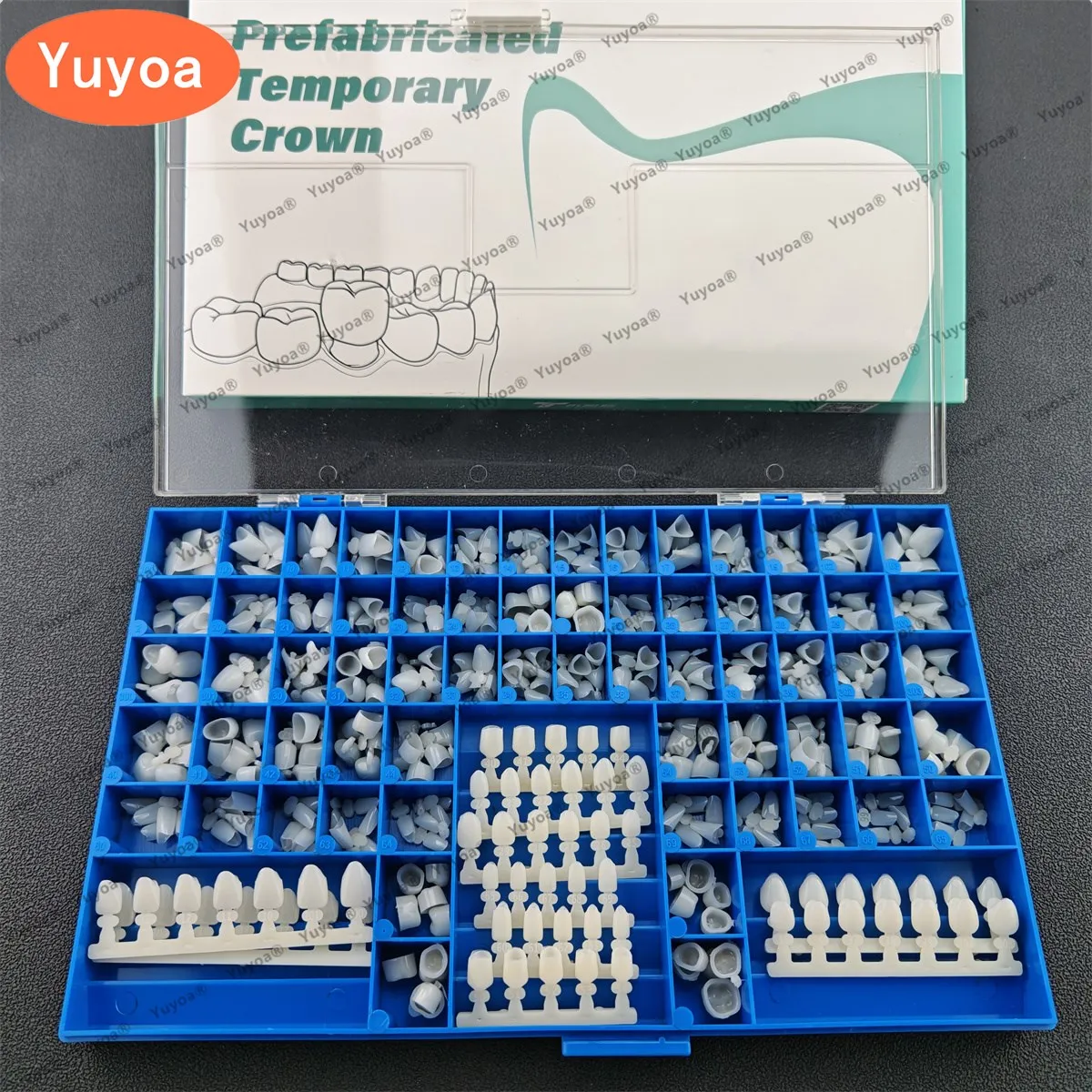 390Pcs/Box Dental Temporary Crowns 66 Size Crown Mold Guides Premolar Molars Anterior Cuspid
390Pcs/Box Dental Temporary Crowns 66 Size Crown Mold Guides Premolar Molars Anterior Cuspid