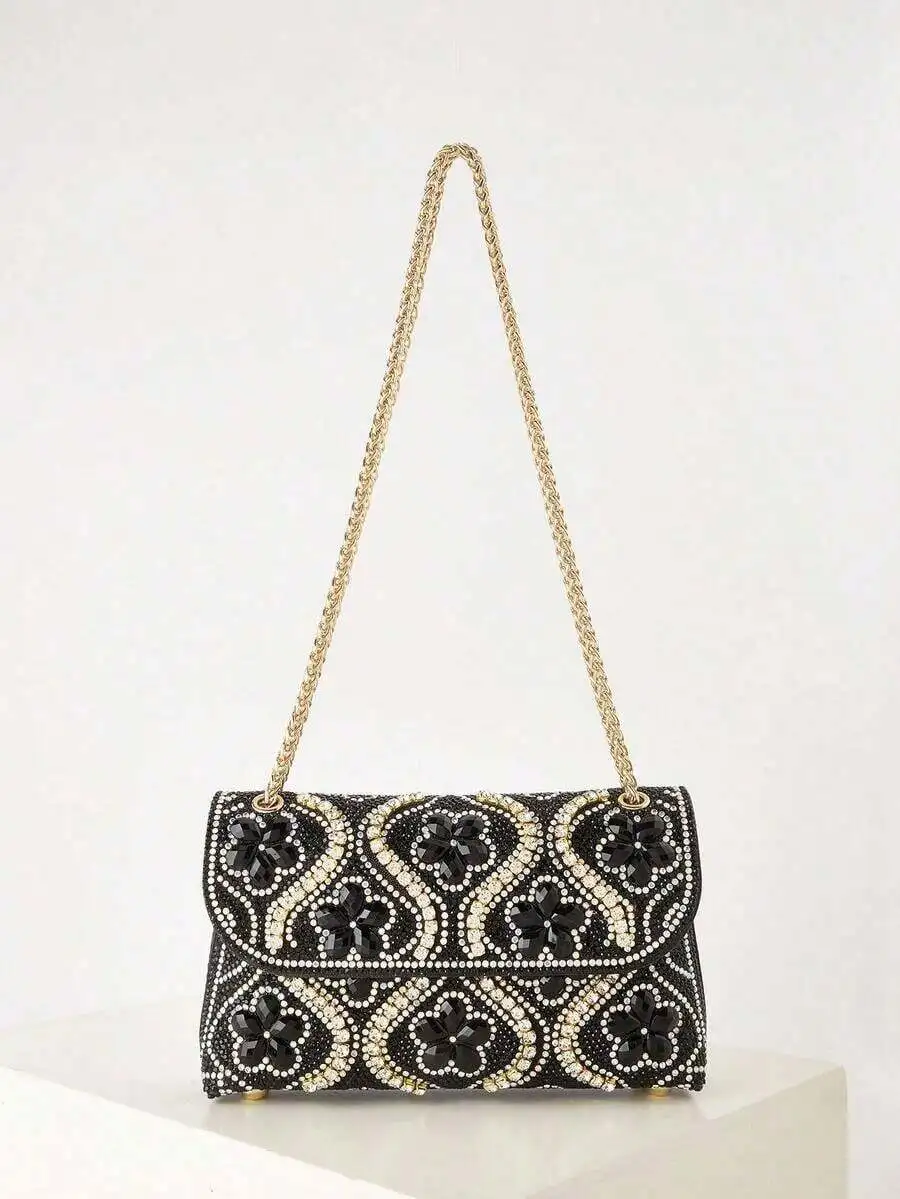 Elegant Beaded Evening Clutch Bag With Chain Strap For Party Wedding Prom
Elegant Beaded Evening Clutch Bag With Chain Strap For Party Wedding Prom