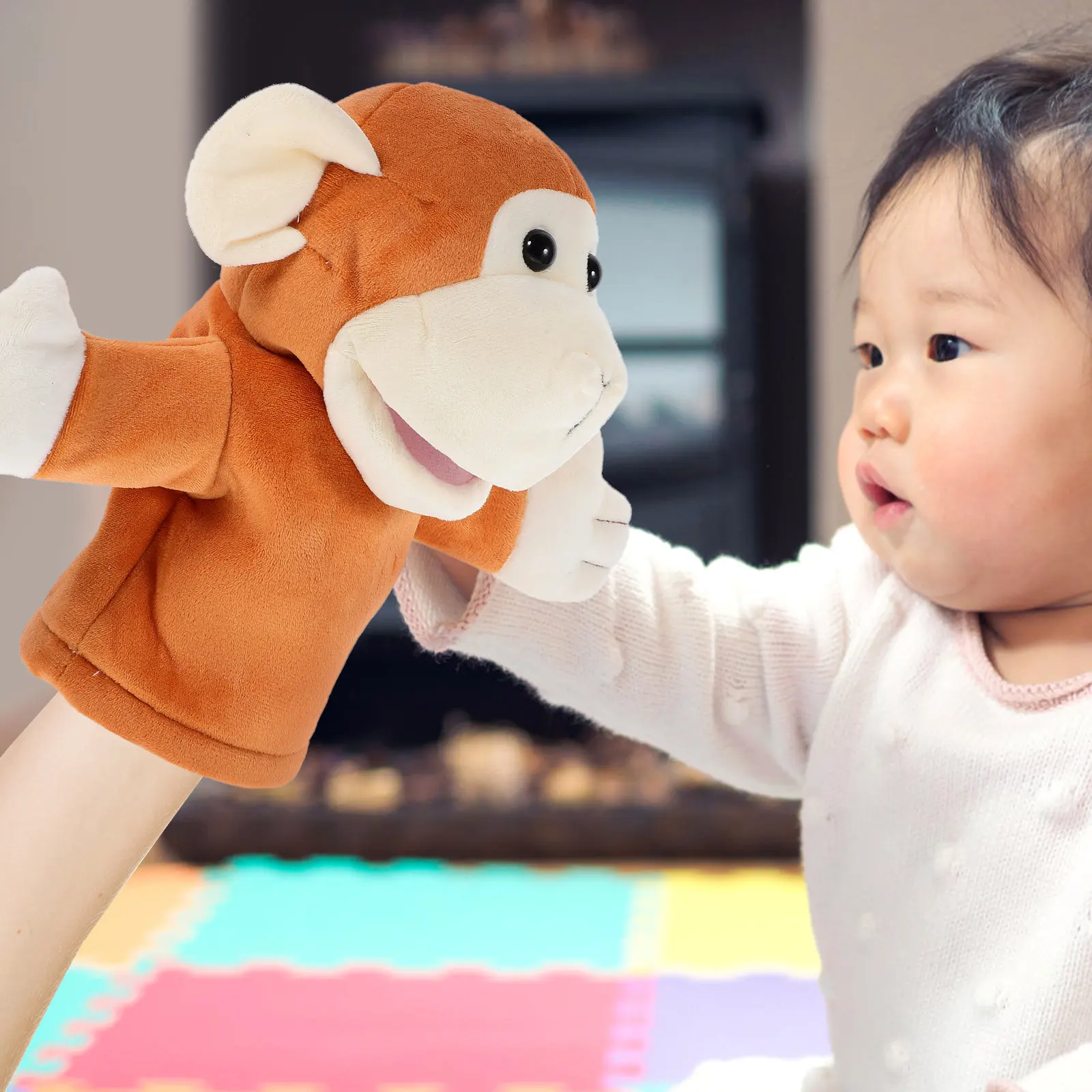 Cartoon Monkey Hand Puppet Soft Animal Hand Puppet Educational Interactive Storytelling Parent Child Play Early Educational Toy
Cartoon Monkey Hand Puppet Soft Animal Hand Puppet Educational Interactive Storytelling Parent Child Play Early Educational Toy