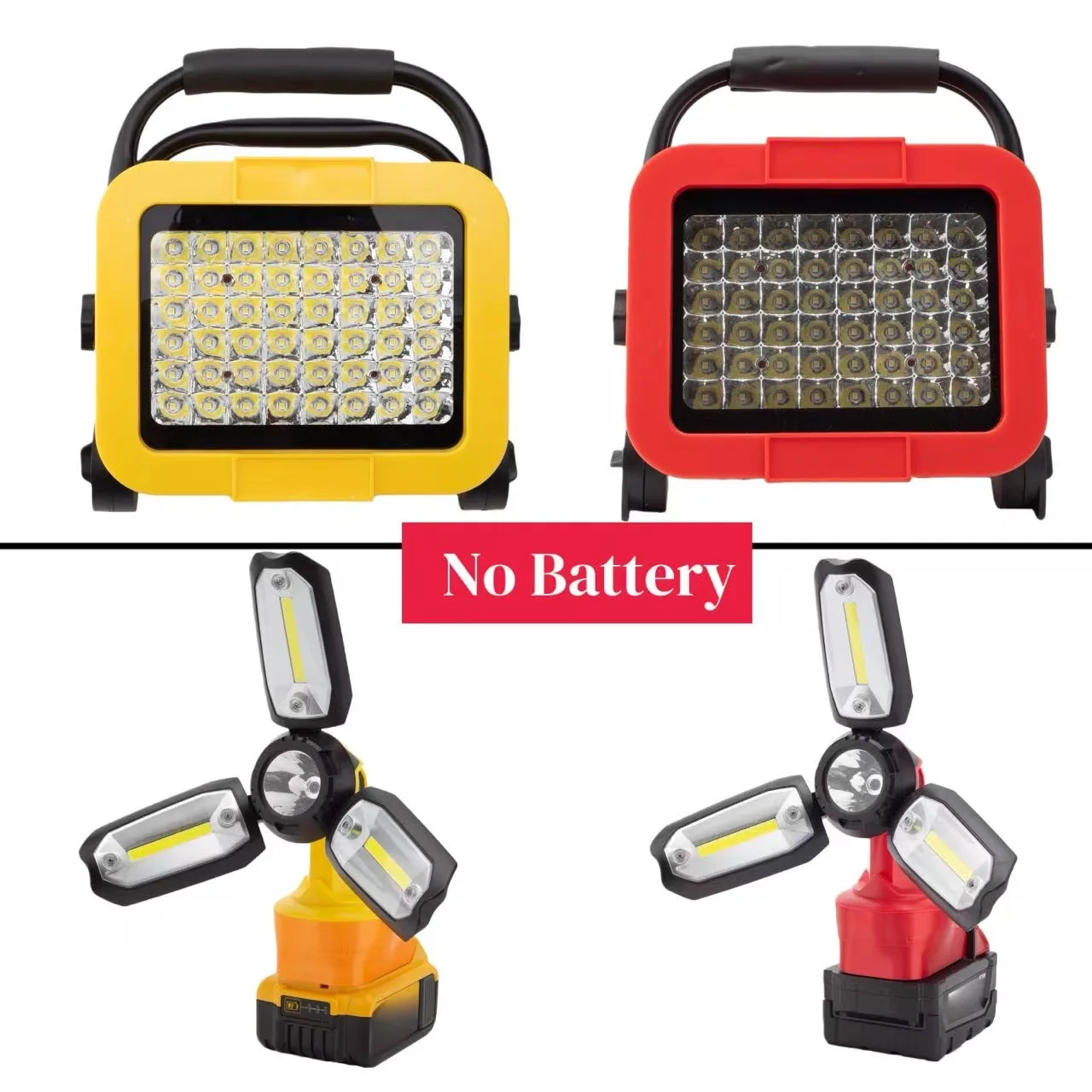 Flashlight For Milwaukee 18V for Dewalt 20V 60V Battery Floodlight Folding Work Light for CampiL Folding Strip lamp(No battery)
Flashlight For Milwaukee 18V for Dewalt 20V 60V Battery Floodlight Folding Work Light for CampiL Folding Strip lamp(No battery)