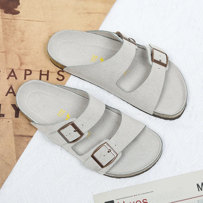 Summer New Men's Summer Fashion Suede Double Buckle Cork Slippers Cool Breathabl Male Breathable Sandals Outdoor Slippers
Summer New Men's Summer Fashion Suede Double Buckle Cork Slippers Cool Breathabl Male Breathable Sandals Outdoor Slippers