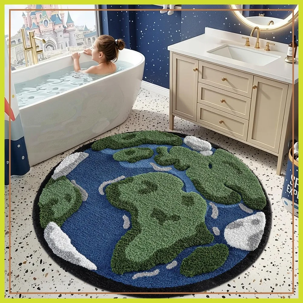 3ft Round High Pile Bath Mat - Ultra Soft, Absorbent & Non Slip, Machine Washable Rug for Bathroom, Living Room, Nursery
3ft Round High Pile Bath Mat - Ultra Soft, Absorbent & Non Slip, Machine Washable Rug for Bathroom, Living Room, Nursery