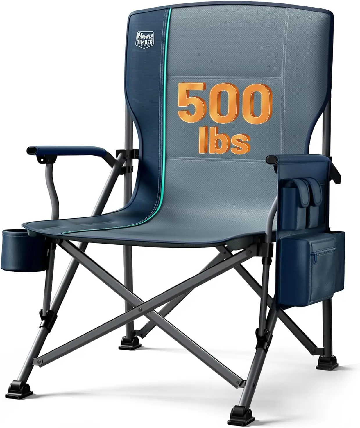 Oversized Folding Camping Chair High Back Heavy Duty Supports 500lbs with Cup Holder Cooler Side Pocket
Oversized Folding Camping Chair High Back Heavy Duty Supports 500lbs with Cup Holder Cooler Side Pocket