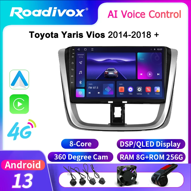 roadivox Android car radio for Toyota Yaris Vios 2014 2018 stereo GPS Navigation video Multimedia Player tape recorder
roadivox Android car radio for Toyota Yaris Vios 2014 2018 stereo GPS Navigation video Multimedia Player tape recorder