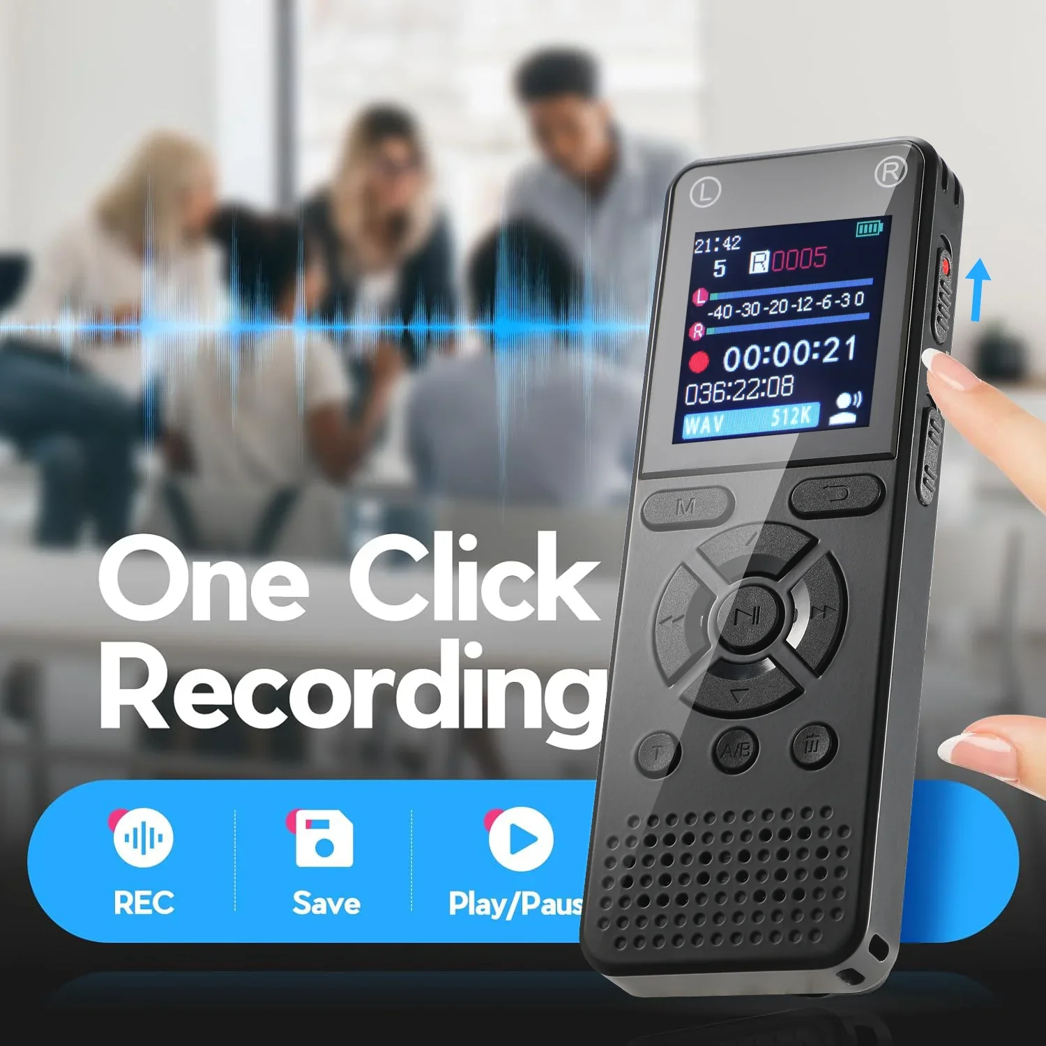 Цифровой рекордер с голосовой активацией, 128 ГБ и воспроизведением — накопитель звука на 4552 часа, HD-запись, 1536 Кбит/с, двойной микрофон
Цифровой рекордер с голосовой активацией, 128 ГБ и воспроизведением — накопитель звука на 4552 часа, HD-запись, 1536 Кбит/с, двойной микрофон