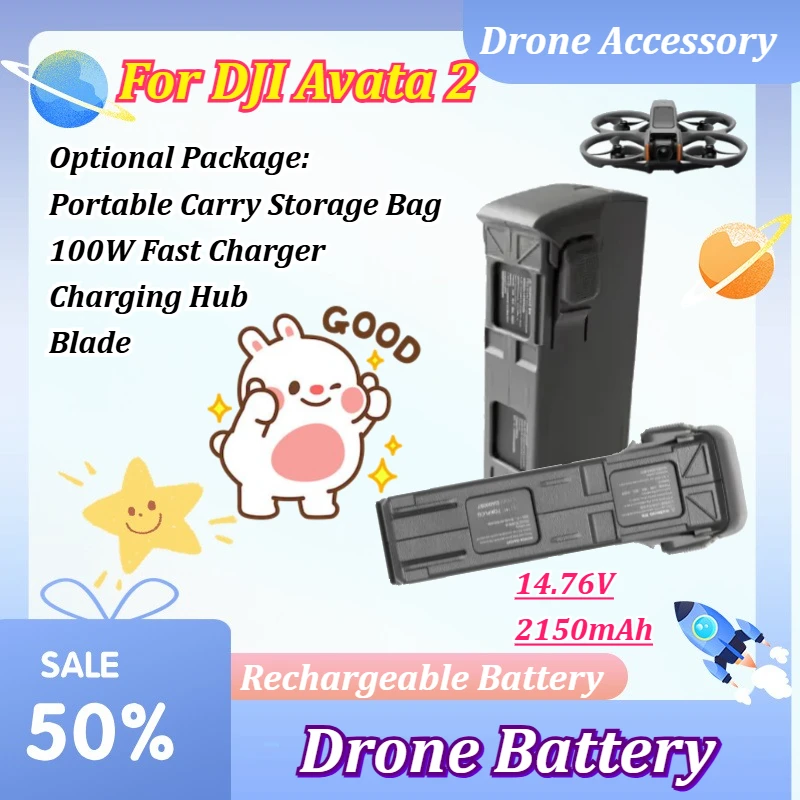14.76V 2150mAh Drone Battery for DJI Avata 2 FPV Drone Smart Flight Battery Two-Way Charging Hub Fast Charging Drone Accessory
14.76V 2150mAh Drone Battery for DJI Avata 2 FPV Drone Smart Flight Battery Two-Way Charging Hub Fast Charging Drone Accessory