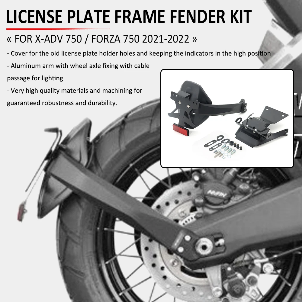 Motorcycle License Plate Frame Holder Wheel Mudguard Fender Kit For Honda X-ADV XADV 750 XADV750 NSS750 NSS 750 2021 2022
Motorcycle License Plate Frame Holder Wheel Mudguard Fender Kit For Honda X-ADV XADV 750 XADV750 NSS750 NSS 750 2021 2022