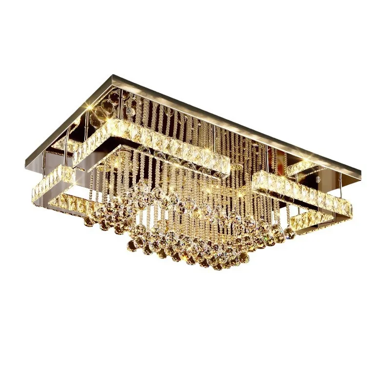 Living room light crystal light rectangular headlight simple modern atmosphere home
Living room light crystal light rectangular headlight simple modern atmosphere home