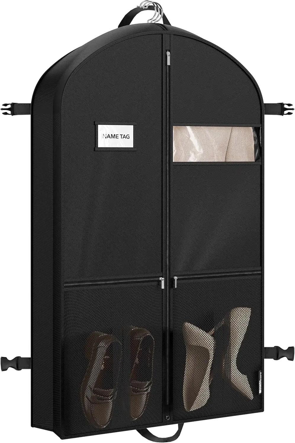 43'' Travel Garment Bag for Suits, Dresses, Coats with Pockets, Heavy Duty 300D Polyester
43'' Travel Garment Bag for Suits, Dresses, Coats with Pockets, Heavy Duty 300D Polyester