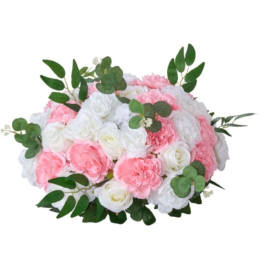 Wedding table centerpieces, artificial flower balls in pink and white roses, 17.7-inch diameter, foam core with silk petals, el
Wedding table centerpieces, artificial flower balls in pink and white roses, 17.7-inch diameter, foam core with silk petals, el