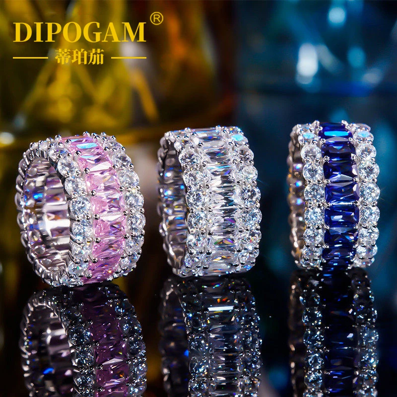 DIPOGAM Full row diamond ring 40 points Lab Grown Color Gems PT950 platinum fashionable and personalized men's and women's ring
DIPOGAM Full row diamond ring 40 points Lab Grown Color Gems PT950 platinum fashionable and personalized men's and women's ring