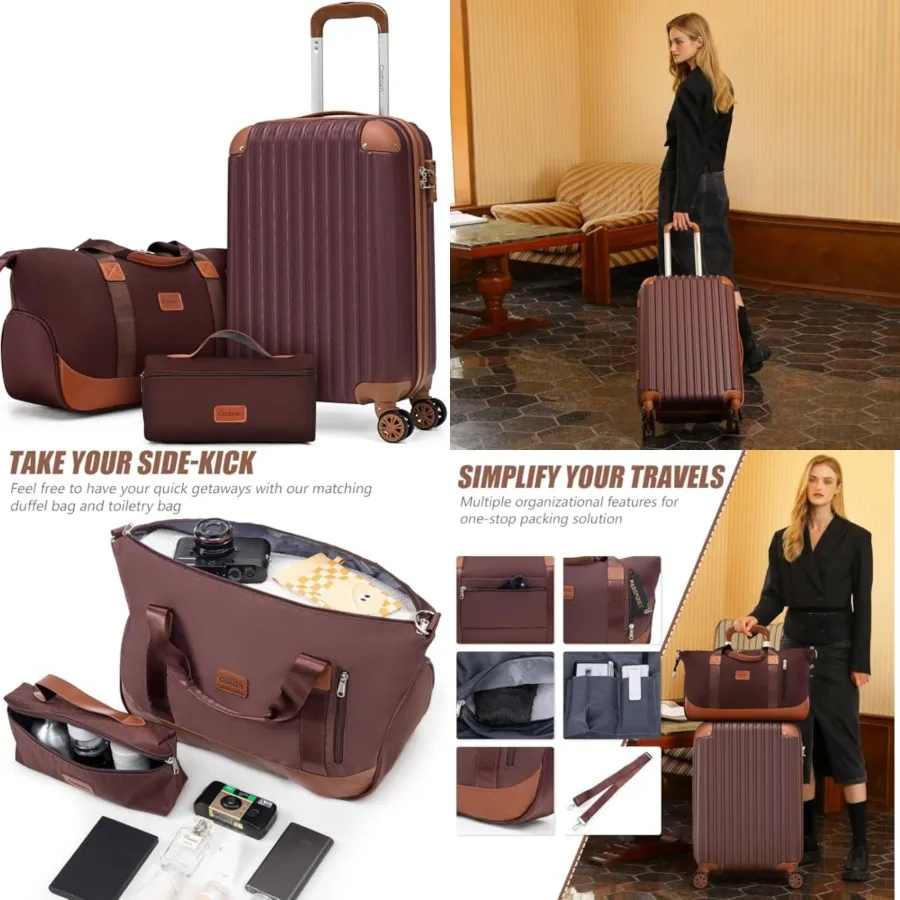 Carry On Luggage Sets 3 Pcs, 20 Inch Luggage 22x14x9 Airline Approved with Wheels and TSA Lock, ABS Lightweight Hardshell Trave
Carry On Luggage Sets 3 Pcs, 20 Inch Luggage 22x14x9 Airline Approved with Wheels and TSA Lock, ABS Lightweight Hardshell Trave